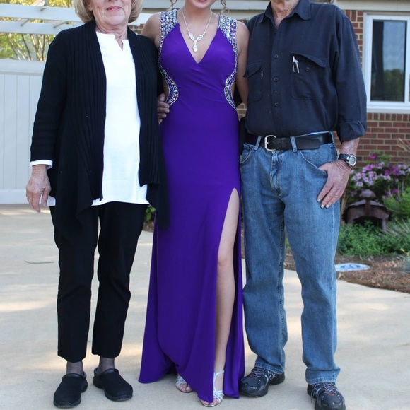 Purple and sequence Prom Dress - Picture 2 of 5